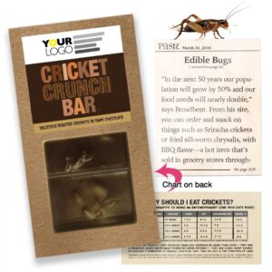 Promotional Product: Cricket Crunch Bar Dark Chocolate